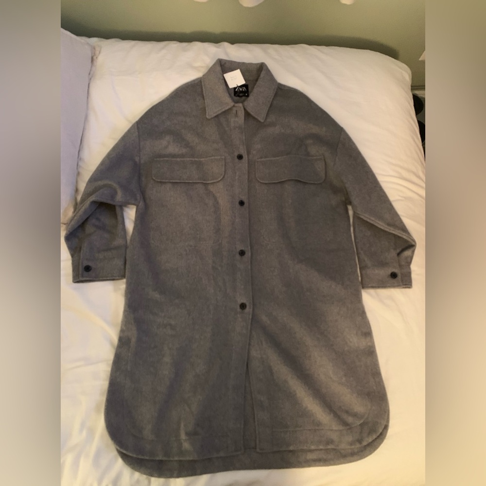 Zara gray wool coat